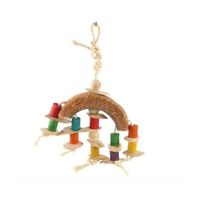 Coollapet Coconut Rainbow Bird Toy (14 X 2 X 10 Cm) Size 14