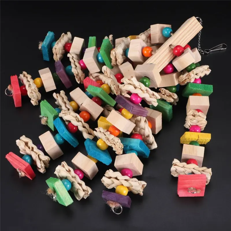Sem Marca Parrot Chewing Toy - Bird Parrot Blocks Knots Tearing Toy Large