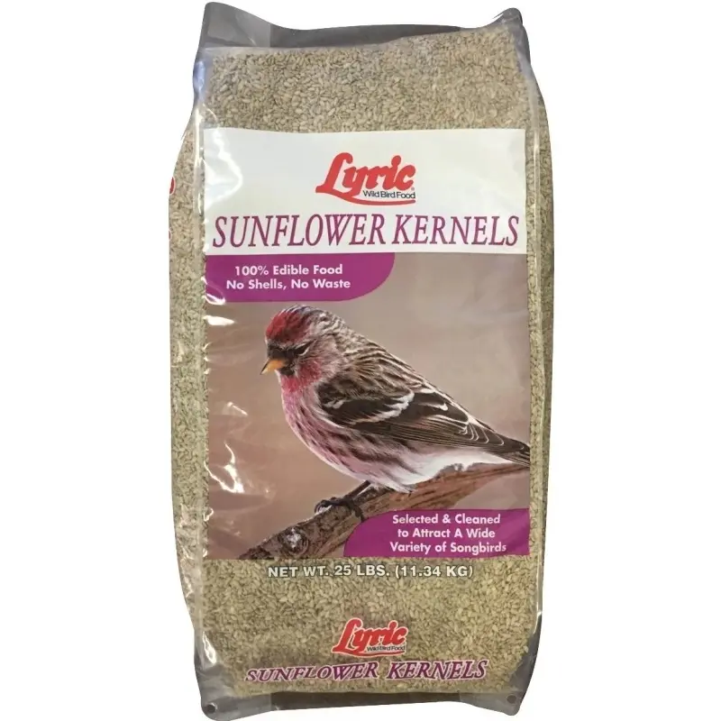 Sunflower Kernels Bird Food, 25 Pounds Bag, High Energy Wild Bird Feed