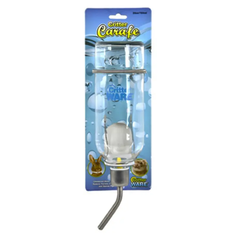 Critter Carafe Glass Pet Water Bottle, 26 Ounce Capacity