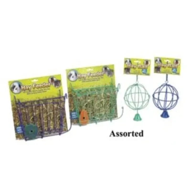 Hay Feeder with Salt Lick Holder, Assorted Colors, Durable Livestock Feed Accessory