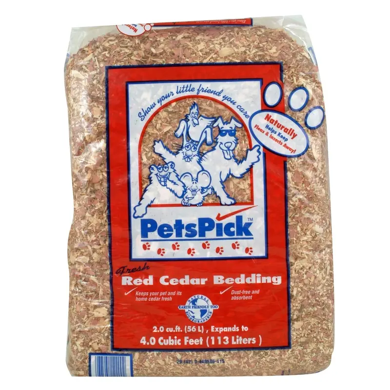 Pet Cedar Bedding, 2 Cubic Feet, Natural Aromatic Wood Shavings for Small Animals