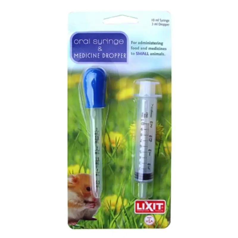 Pet Medicine Dropper and Syringe Combo Set, 3 Milliliter and 10 Milliliter Capacity