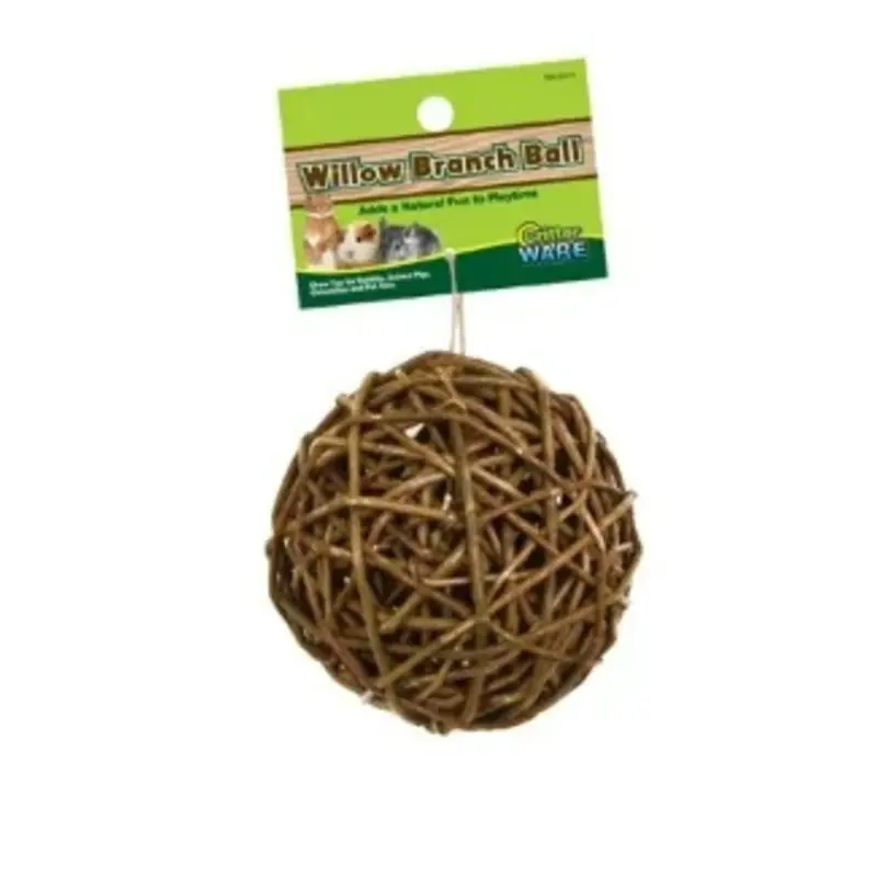 Willow Branch Ball All Natural Chew Toy for Small Pets 4 Inch Diameter
