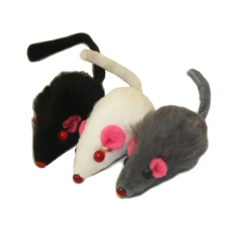 Cat Toy Real Fur Mice with Catnip 1.25 Inch Size