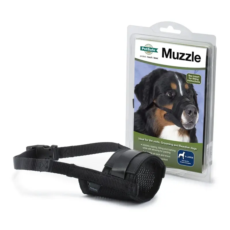 Extra Large Black Dog Muzzle for Comfortable and Secure Fit