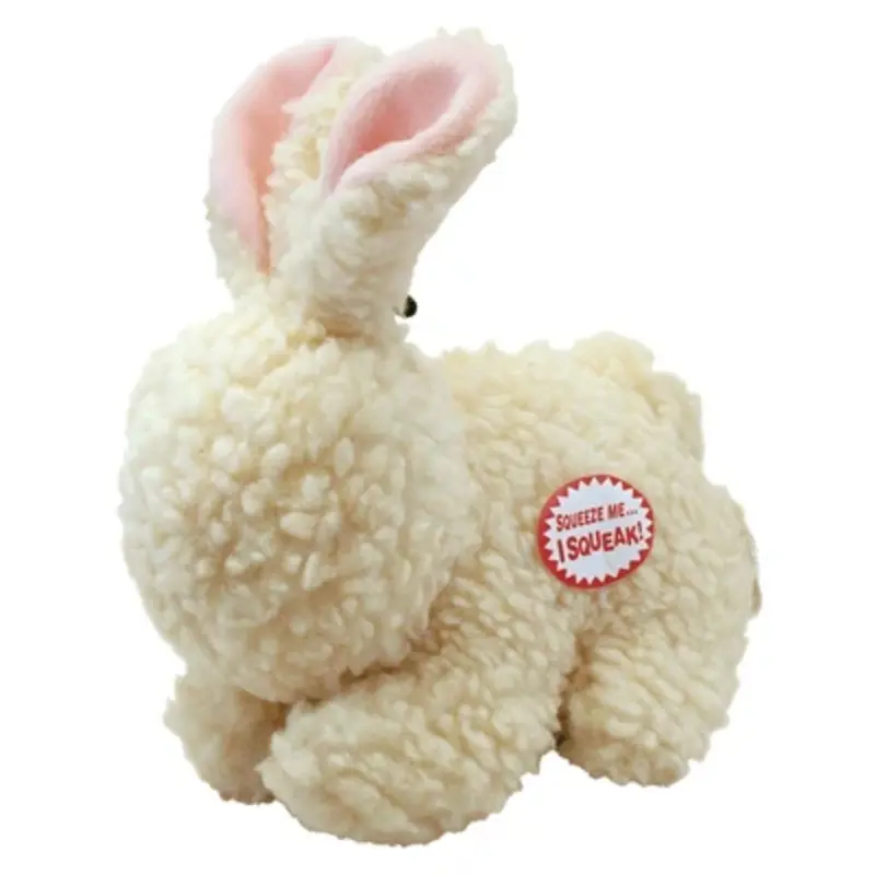 Fleece Rabbit Dog Toy, 9 Inch Length, Soft Durable Plush Material