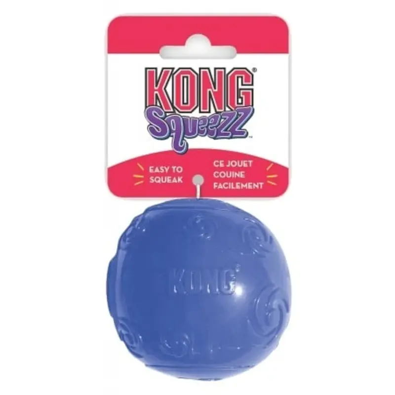 Large Squeezz Ball Dog Toy with Built-In Squeaker for Interactive Play
