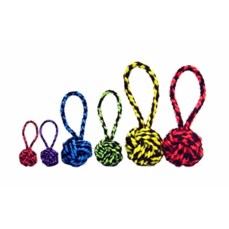 Nuts For Knots Woven Rope Dog Toy, Assorted Colors, 3.5 Inch Diameter