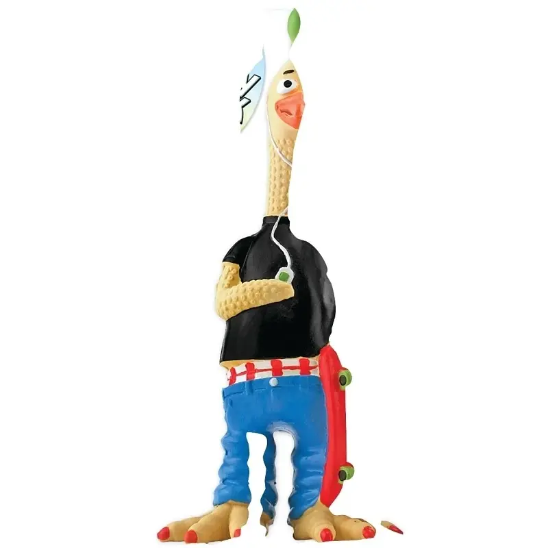 Tony Mohawk Small Latex Chicken Dog Toy
