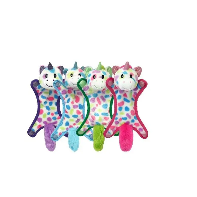 Ball Head Unicorn Dog Toy Assorted Colors 15 Inch Durable Chew Toy