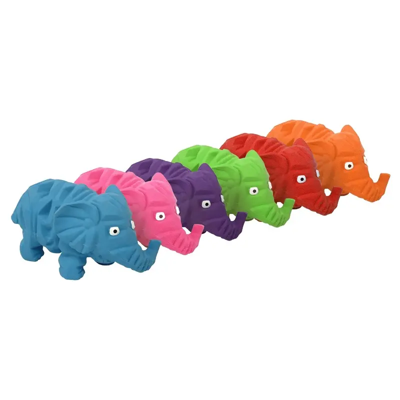 Dog Toy, Latex Elephant, 8-In., Assorted Colors