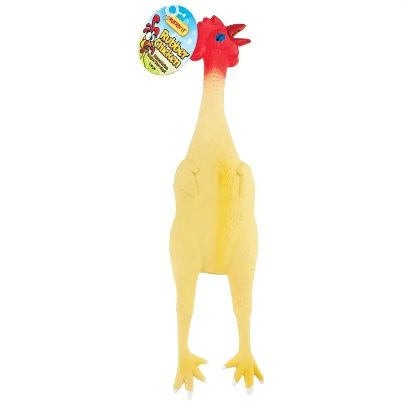 Medium Size Chicken Shaped Latex Dog Toy for Durable Chewing and Play