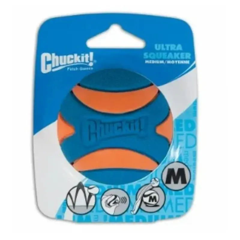 Ultra Squeaky Ball Dog Toy Medium Size Durable Chew Toy for Dogs