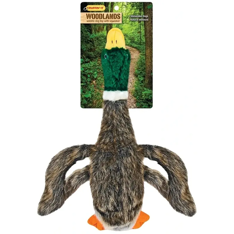 Large Plush Mallard Duck Dog Toy for Durable Interactive Play