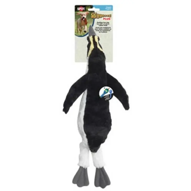 Skinneez Squeaker Penguin Dog Toy, 15 Inch Plush with Squeaker