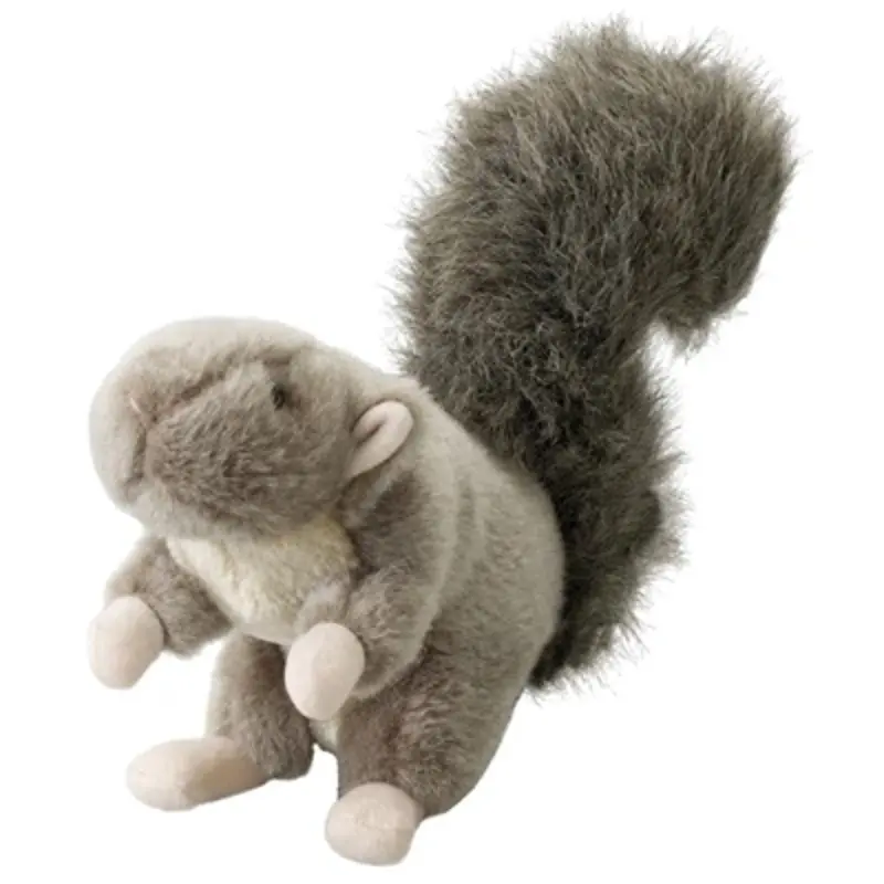 Woodland Soft Plush Dog Toy Squirrel Shape 9.5 Inches Long