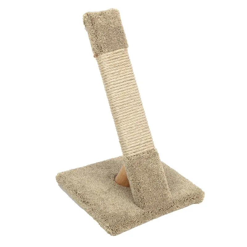 Angled Sisal Cat Scratcher with Durable Natural Fiber Surface for Cats