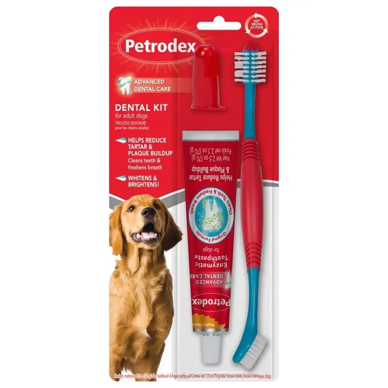 Dental Care Dog Toothpaste and Brush Kit, 2.5 Ounce Tube