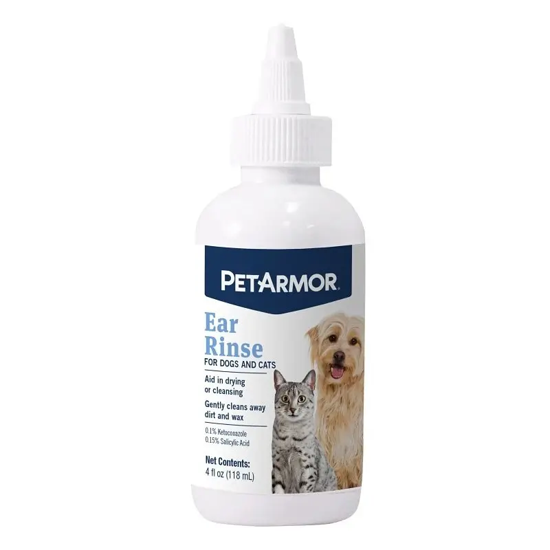 Ear Rinse Solution for Dogs and Cats, 4 Ounce Bottle
