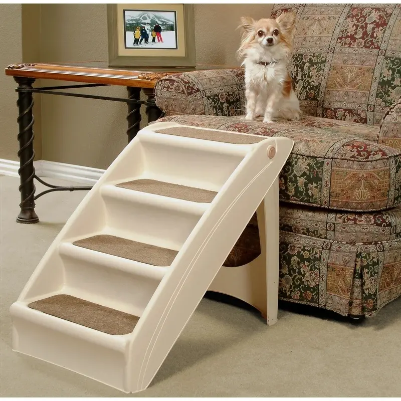 PupSTEP Plus Folding Pet Stairs for Small to Medium Pets, Durable and Portable