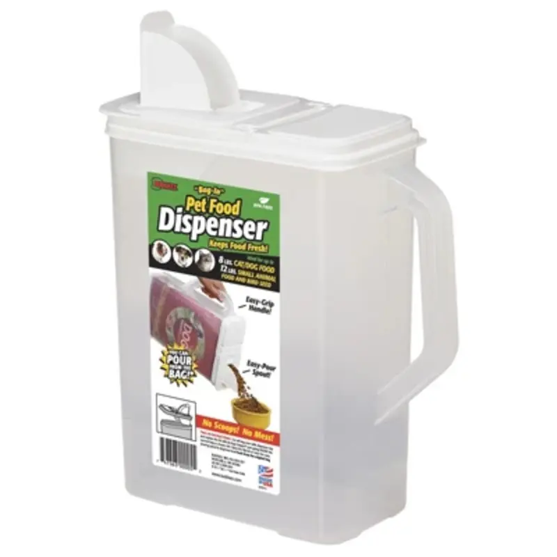 8 Quart Pet Food Storage Container and Dispenser Holds Up to 8 Pounds