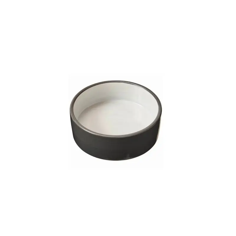 Ceramic Dog Bowl, Two-Tone Gray Finish, Five Inch Diameter