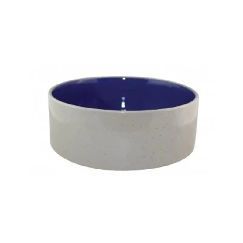 Crock Dog Dish, 7.5-Inch Diameter, Durable Ceramic Pet Bowl