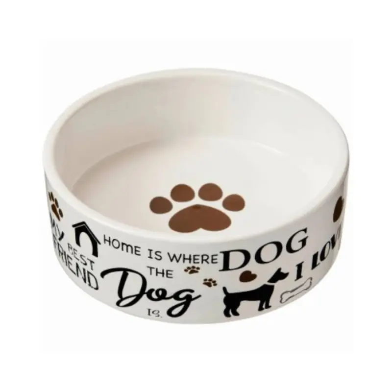 I Love Dogs 5 Inch Dog Dish Pet Feeding Bowl