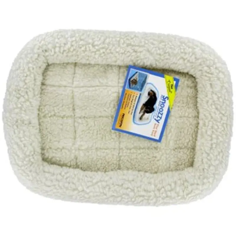 Kennel Bolster Mat in White, 35 Inches by 21.5 Inches