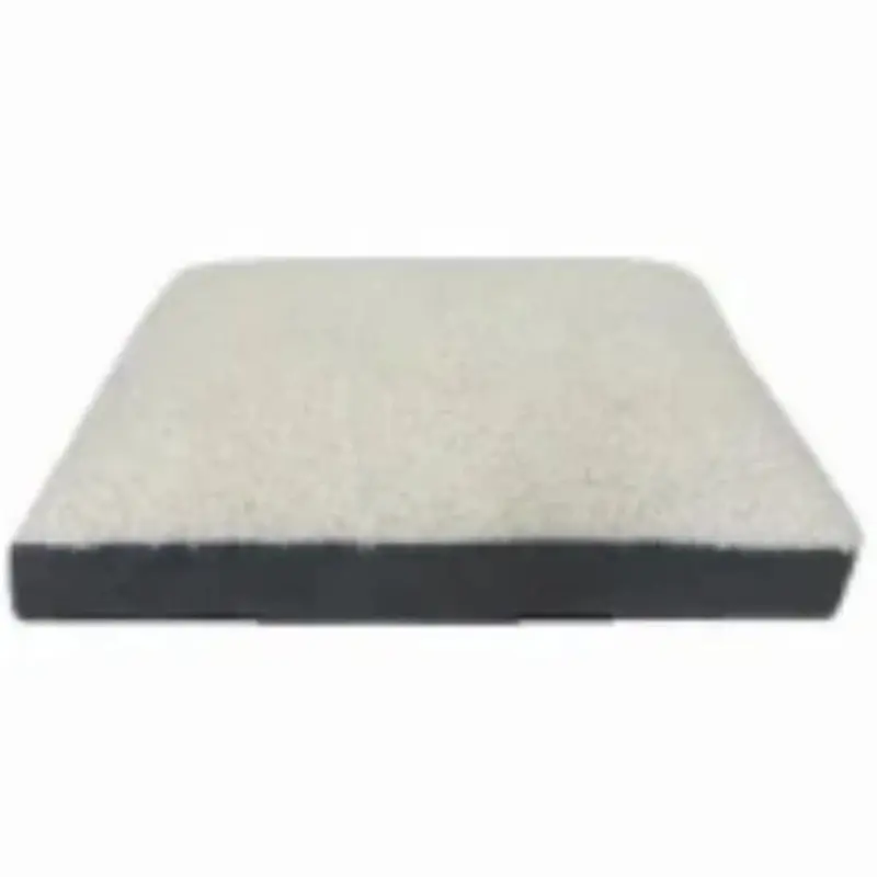 Plush Zippered Dog Bed in Charcoal Gray, 27 Inches by 36 Inches by 4 Inches
