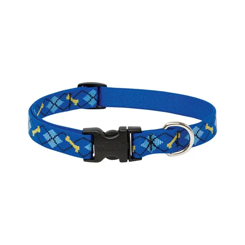Adjustable Dog Collar by Dapper Dog, 0.75 Inch Width, Fits 9 to 14 Inch Neck