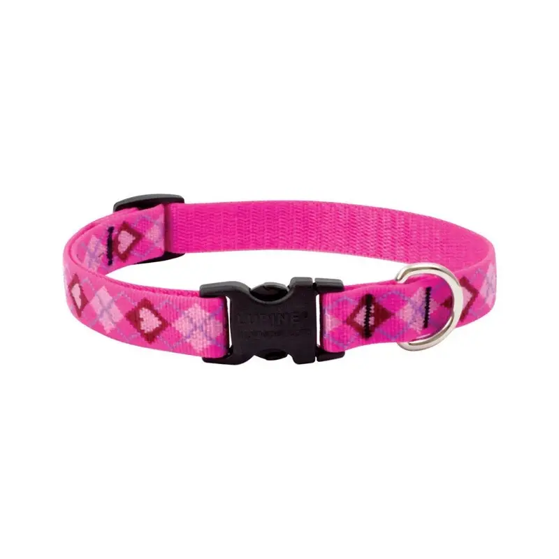 Adjustable Puppy Love Dog Collar, 0.75 Inch Width, Fits 13 to 22 Inch Neck