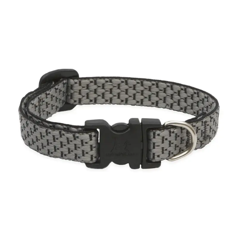Eco Friendly Adjustable Dog Collar in Granite Color, 0.5 Inch by 8 to 12 Inch