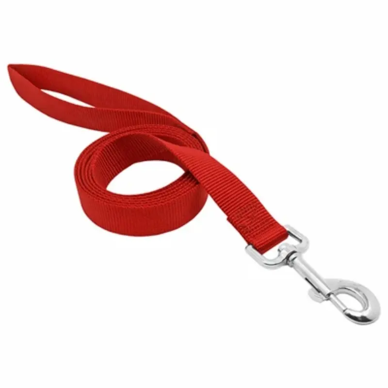 Pet Expert Red Nylon Dog Leash, 1 Inch Width by 6 Feet Length