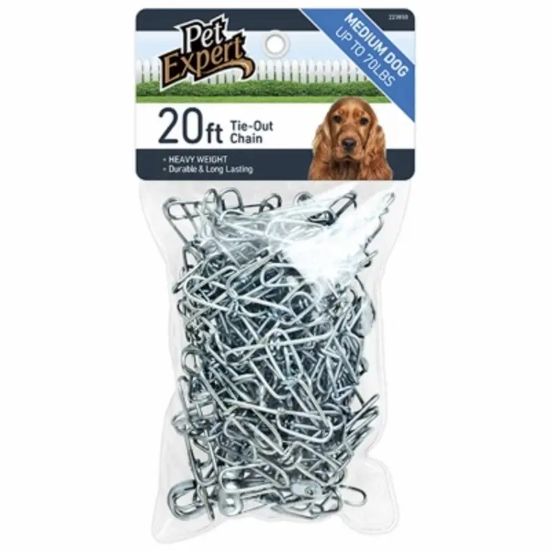 Heavy-Duty Tie Out Chain, 20 Feet Length, Durable Steel Construction