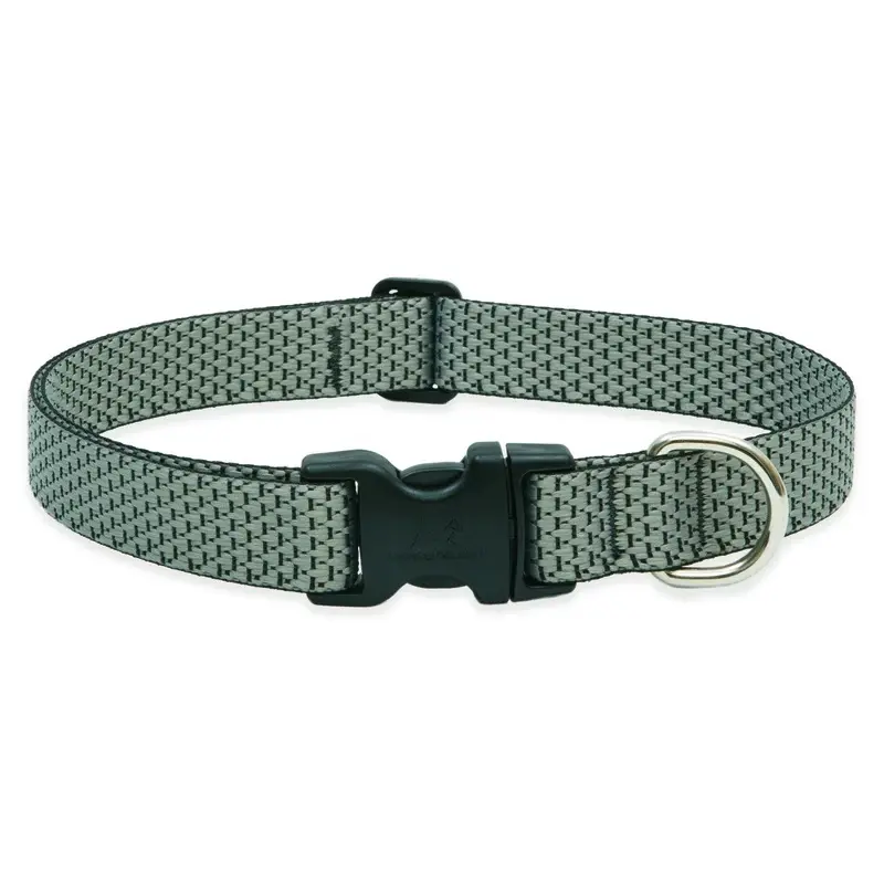Eco Friendly Adjustable Dog Collar in Granite Color, 1 Inch by 12 to 20 Inches