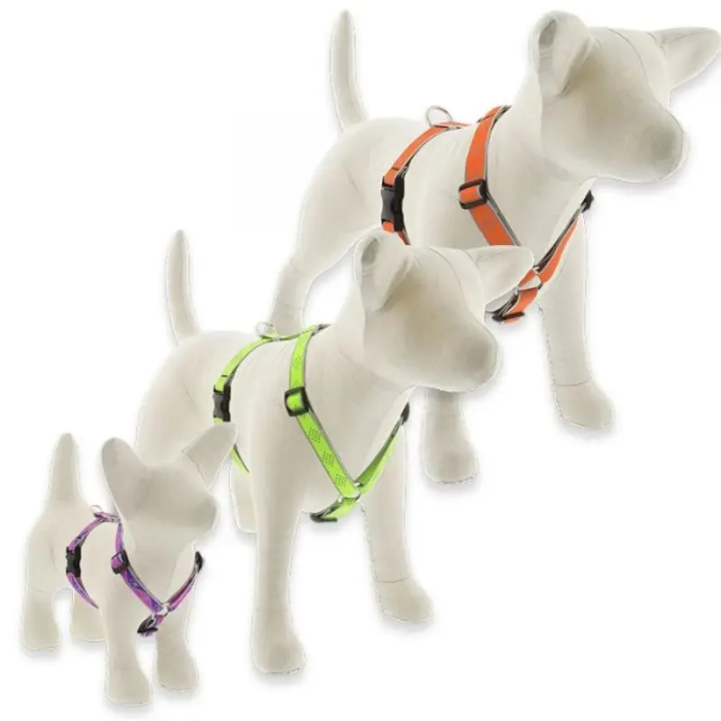 Reflective Orange Diamond Pattern Dog Leash, Three Quarter Inch by Six Feet
