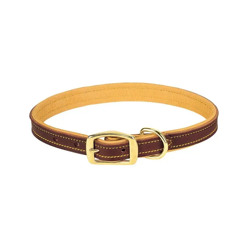 Deer Ridge Leather Lined Dog Collar, 1 Inch by 19 Inches