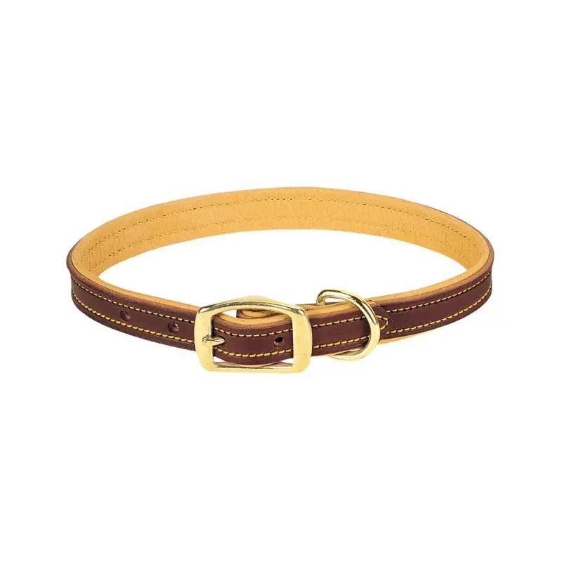 Deer Ridge Leather Lined Dog Collar, 1 Inch by 21 Inches