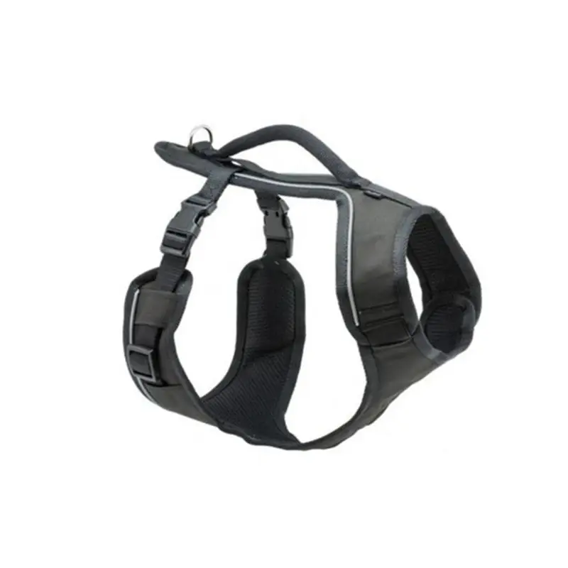Dog Sport Harness Large Size Black Durable Adjustable Comfort Fit