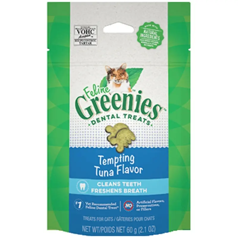 2.5 Ounce Tuna Flavor Feline Greenies Dental Treats for Cats