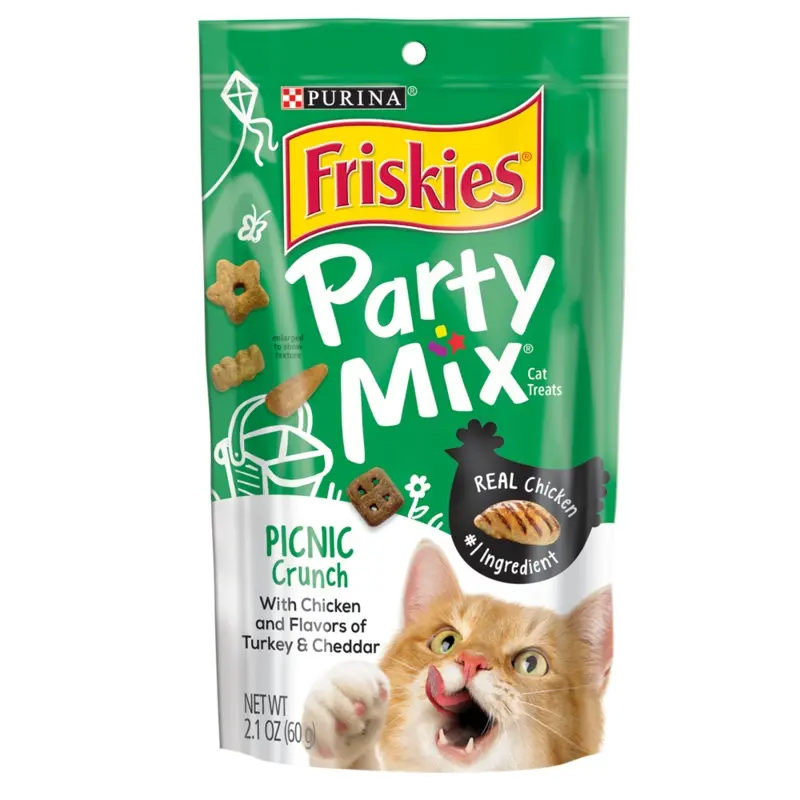 Cat Treats Picnic Party Mix, 2.1 Ounce Resealable Pouch