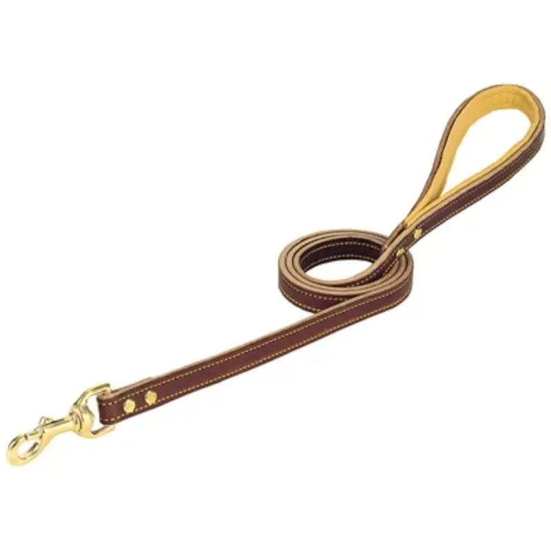 Deer Ridge Leather Dog Leash, Three Quarter Inch by Four Feet