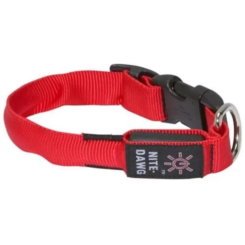 Nite Dawg Led Dog Collar, Red, Small (10" - 13")