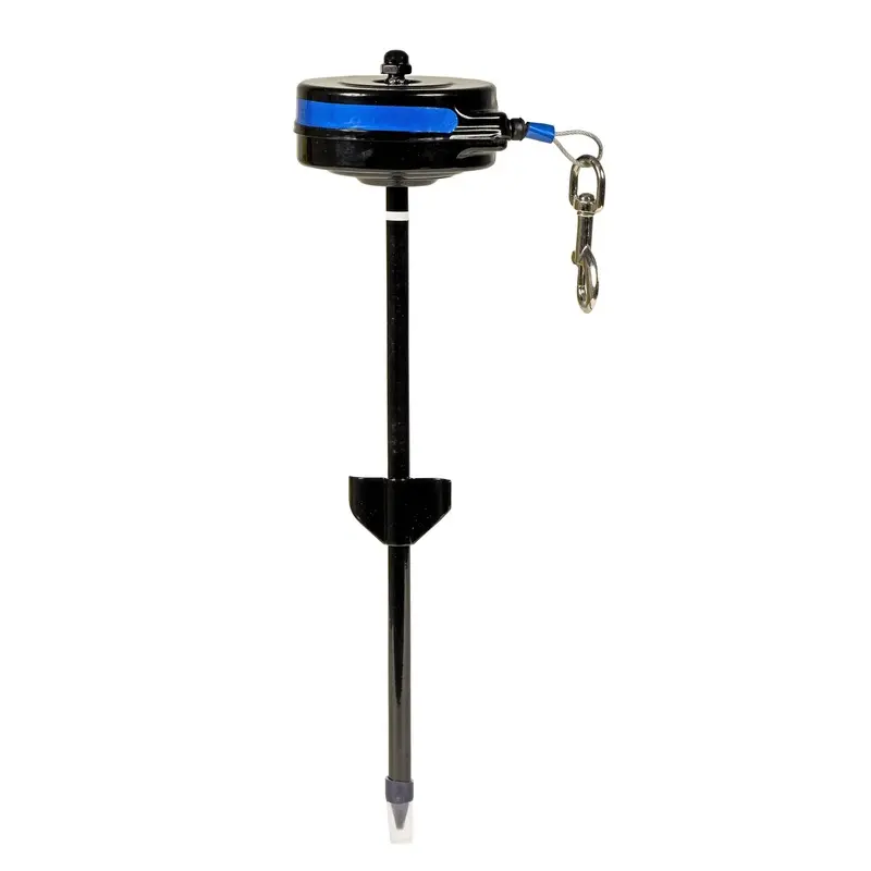 Retractable Dog Tie-Out with Ground Stake for Dogs Weighing 25 to 80 Pounds