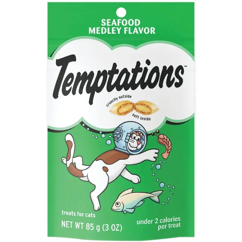 Temptations Cat Treats Seafood Medley Flavor 3 Ounce Package