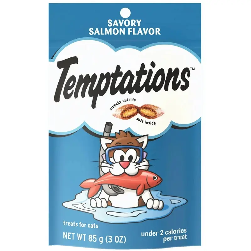 Temptations Savory Salmon Cat Treats, 3 Ounce Package