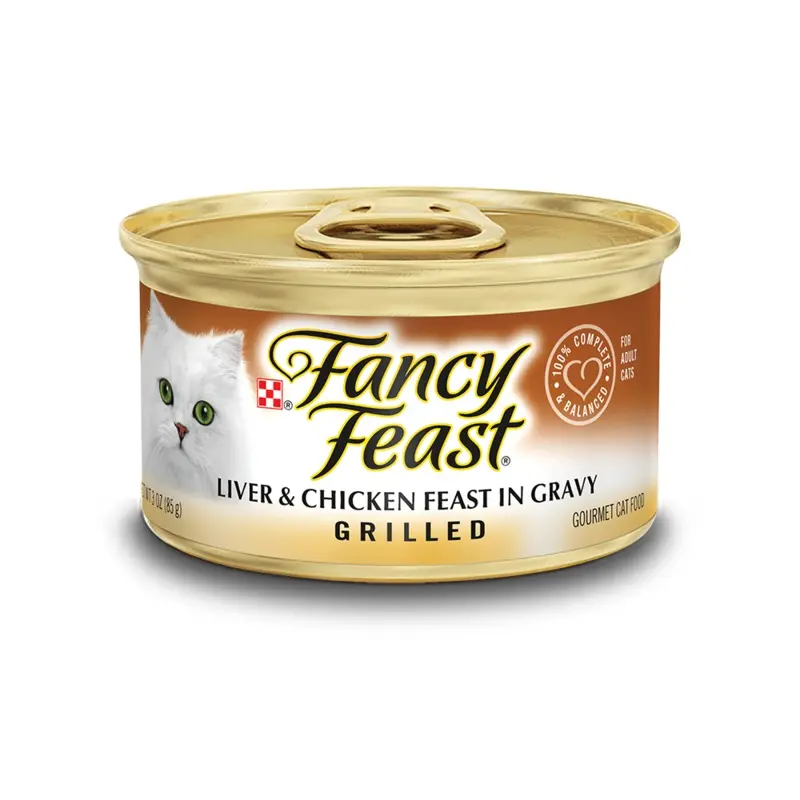 Cat Food, Grilled Liver & Chicken, 3 oz. Can