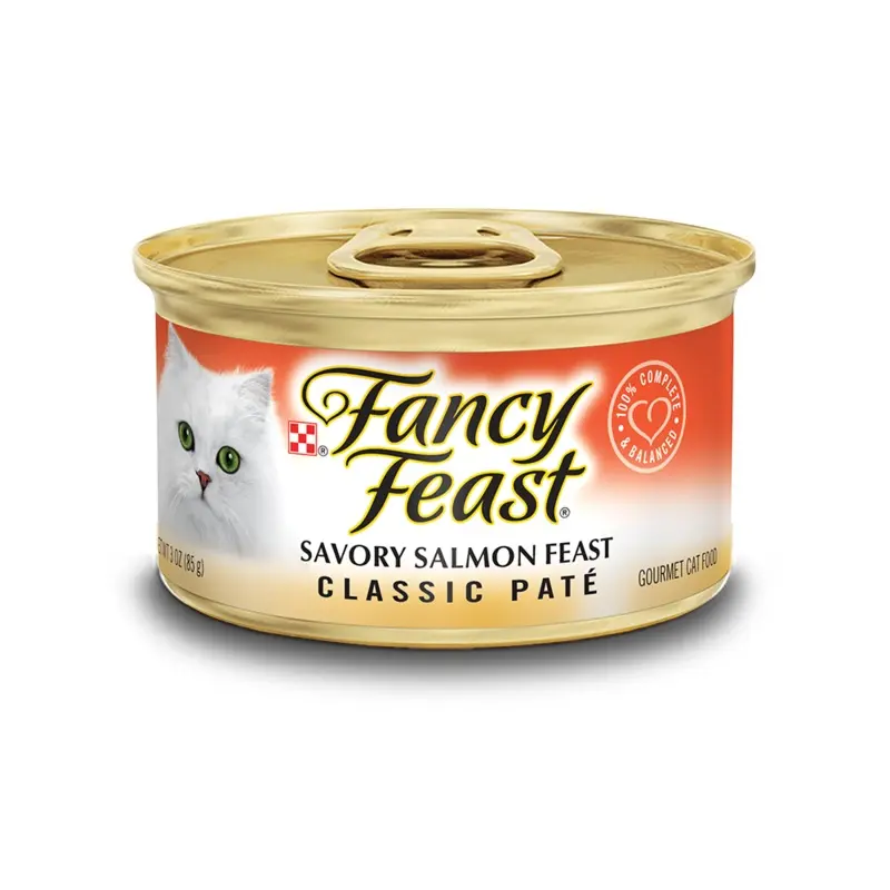 Cat Food Salmon Flavor Wet Food 3 Ounce Can